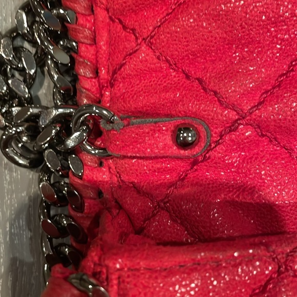 STELLA MCCARTNEY
Red Shaggy Deer Faux Leather Falabella Flap Shoulder Bag - Picture 3 of 12